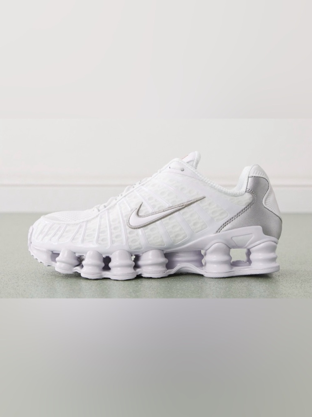 Nike Shox TL White Metallic Silver Sneakers